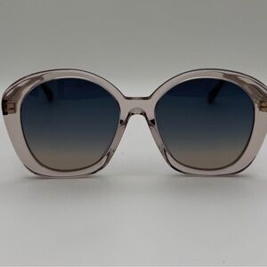 Chloé Oversize Sunglasses in Pink Acetate with Gradient Lenses